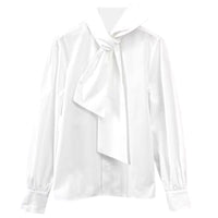 Spring High-end Chic Unique Top Design Sense Niche Bow Shirt