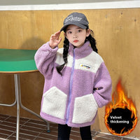 Coat Fashion Casual Girl Boy Thickened Medium And Small Children Winter Coat
