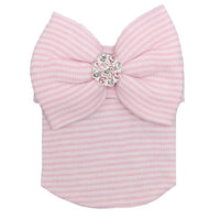 European and American baby striped tire hat big butterfly shiny diamond autumn and winter newborn baby knitted hat