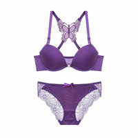 Small chest gathered butterfly front button bra