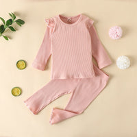 Children's Two Piece Cotton Housewear With Flying Sleeves