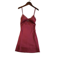 Hot lace lace nightdress with chest pad