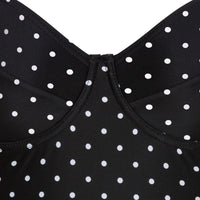 Women's sexy one-piece polka dot print swimsuit