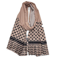 Solid Color Malaysian Women's Printed Pearl Chiffon Bubble Long Scarf Headscarf