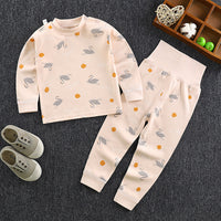 Children's High Waist Belly Protective Pants Set