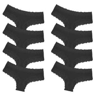 Rib Cotton Underwear Lace Sexy Pure Mid-waist French Style Women's Briefs
