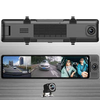12-inch Three Records Rearview Mirror Tachograph