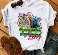 Tiger King printed T-shirt short sleeve