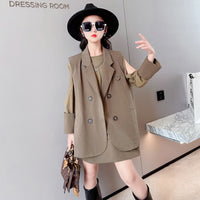 Double Breasted Mid Length Coat In Big Kids
