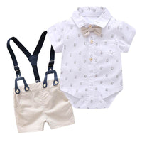 Baby bow tie bag butt shirt set
