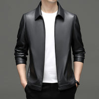 Men's Sheepskin Turn-down Collar Coat