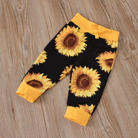 Sunflower pants + three piece Scarf Set