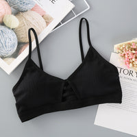 Thread cotton no steel ring bra hollow underwear