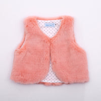 New Arrival baby Girls' Faux Fur vest baby clothing Cute Outerwear baby girl clothes children clothing warm vest