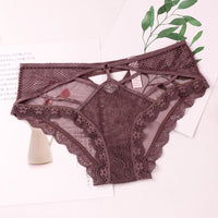 Non-marking Lace Feminine Breathable Strap Mid-Waist Girl Briefs