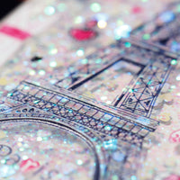 Transparent glitter quicksand TPU soft shell