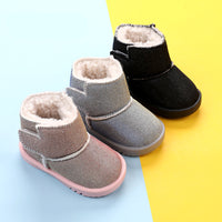 Autumn and winter baby plus velvet short boots