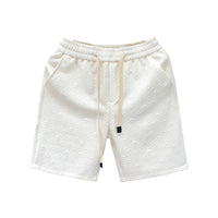 White Jacquard Shorts For Men Shorts