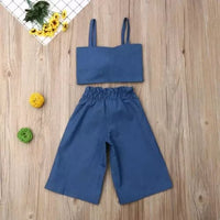 Girl's blouse with denim