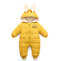 Cartoon rabbit ears padded jumpsuit