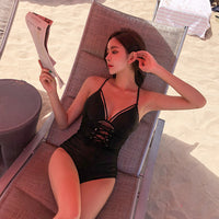 New swimwear gathers slim one-piece bikini fashion swimsuit