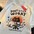 Cotton Loose Funny Short-sleeved T-shirt Men's Summer Casual