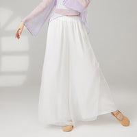 Womens Loose-fit Chiffon Pants For Classical Dance, Chinese-style