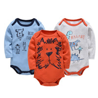 Baby Cotton Long Sleeve Romper Three Piece Suit