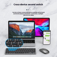 Wireless Keyboard Mouse Ultra-thin Suit Rechargeable Mute Bluetooth