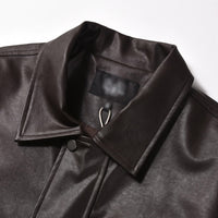 Pilot Leather Jacket Men's Hip Hop Rock Motorcycle PU Leather Jacket Lapel Casual Coat