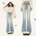 Slimming Elastic Slightly Denim Pants