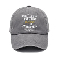 Washed Print Denim Baseball Cap Retro Versatile Soft Top Hat