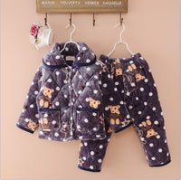 Cotton children's flannel pajamas