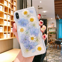 Dried flower transparent phone case
