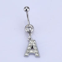 English alphabet hypoallergenic body piercing navel nail