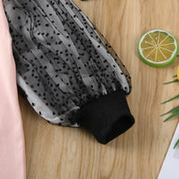 Girls' bubble sleeve top and Shorts Set