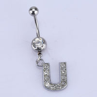 English alphabet hypoallergenic body piercing navel nail