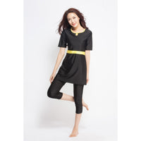 Thin split skirt with belly covering