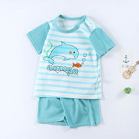 Boys And Girls Summer T-shirt Half Sleeve Suit Shorts Thin