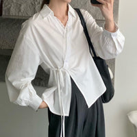 Women's Korean-style Designer Niche Side-tie Blouse