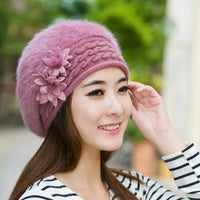 Warm knitted wool hat