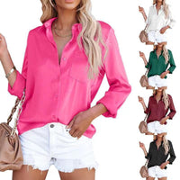 European And American Women's Clothing Spring Long Sleeve V-neck