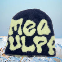 MEA Letter Jacquard Beanie Warm Knitted Hat