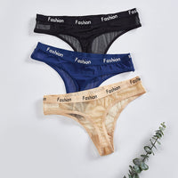 Sexy Mesh Transparent Low Waist Sports Seamless Panties