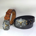 American West Cowboys Vintage Engraving Buckle Belt