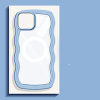 Two-in-one Wave Pattern Transparent Phone Case
