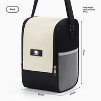 Round Lunch Box Bag Portable Thermal Bag With Thickened Aluminum Foil Insulation