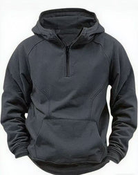 Hooded Retro Solid Color Distressed Sweater Long Sleeve Coat