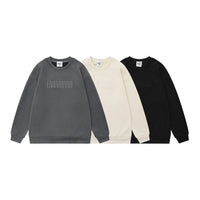Simple Letter Embroidery Loose Sweater Men's