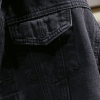 Spring And Autumn Korean Style Loose Denim Jacket Women's All-matching Batwing Sleeve Black